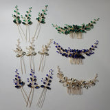 Rhinestones Crystal Pearls Hair Comb Wedding Accessories