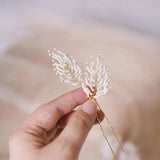 Crystal Pearls Bridal Hair Pin Set Women Hair Clips Hair Jewelry Gift