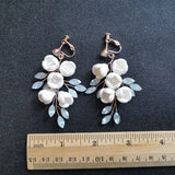 Bridal Chandelier Earrings with Rhinestones and Crystals