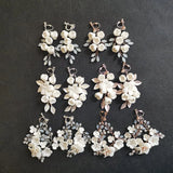 Bridal Chandelier Earrings with Rhinestones and Crystals