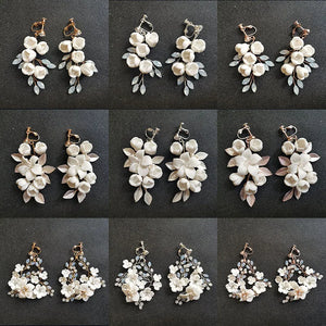 Bridal Chandelier Earrings with Rhinestones and Crystals