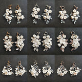 Bridal Chandelier Earrings with Rhinestones and Crystals