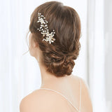 Rhinestones Pearls Bridal Hair Clip Barrettes Wedding Hair Accessories