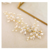 Rhinestones Pearls Bridal Hair Clip Barrettes Wedding Hair Accessories