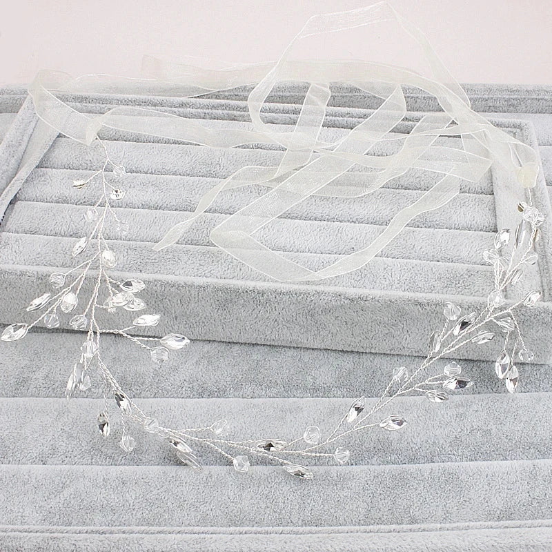 Clear Crystal Wedding Headpieces Hair Vine Bridal Headband