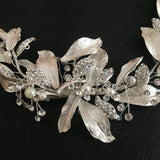 Silver Crystals Rhinestones Wedding Hair Clip Barrettes Bridal Headpiece