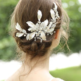Silver Crystals Rhinestones Wedding Hair Clip Barrettes Bridal Headpiece