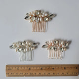 Crystal Rhinestones Pearls Bridal Hair Comb Wedding Accessories