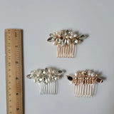 Crystal Rhinestones Pearls Bridal Hair Comb Wedding Accessories