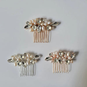 Crystal Rhinestones Pearls Bridal Hair Comb Wedding Accessories