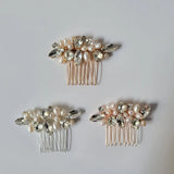 Crystal Rhinestones Pearls Bridal Hair Comb Wedding Accessories
