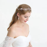 Wired Crystal Rhinestones Pearls Wedding Hair accessories