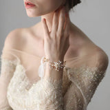 Crystal Wedding Bracelet Rhinestones Pearls Bridal Bridesmaids Jewelry