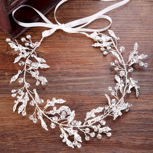 Wired Rhinestone Crystal Wedding Headband Bridal Hairpiece