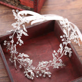 Wired Rhinestone Crystal Wedding Headband Bridal Hairpiece