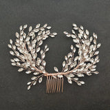 Silver Crystal Rhinestones Wedding Hair Comb Bridal Headpieces Hair Accessories
