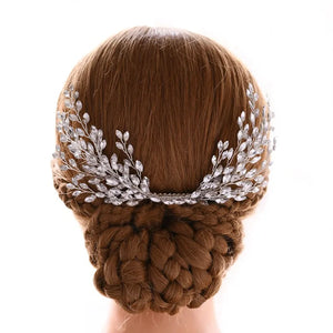 Silver Crystal Rhinestones Wedding Hair Comb Bridal Headpieces Hair Accessories