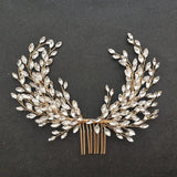 Silver Crystal Rhinestones Wedding Hair Comb Bridal Headpieces Hair Accessories