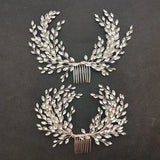 Silver Crystal Rhinestones Wedding Hair Comb Bridal Headpieces Hair Accessories