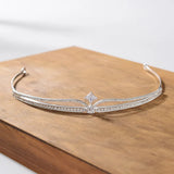Crystal Zircon Wedding Tiara Bridal Crown Hair Accessory