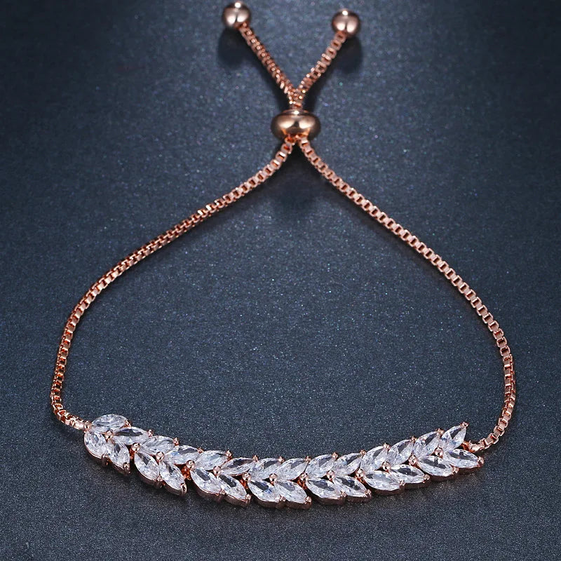 Sparkling CZ Bracelet Girls CZ Daily Gift Wedding Bridal Women Jewelry