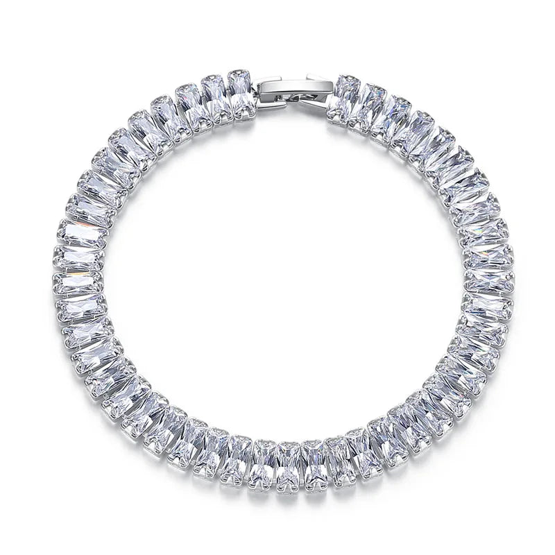 Charm CZ Bracelet Girls Cubic Zirconia Gift Wedding Bridal Bridesmaids