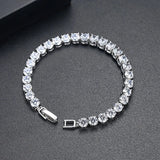 Sparkling CZ Bracelet Girls Daily Gift Wedding Bridal Women Jewelry