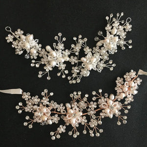Wired Crystal Rhinestones Bridal Headband