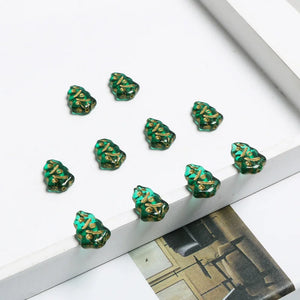 Czech Glaze Green Christmas Tree Glass Bead DIY Ornament Material