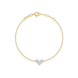 925 Silver Heart Bracelet with Zircon Stones for Women Girls