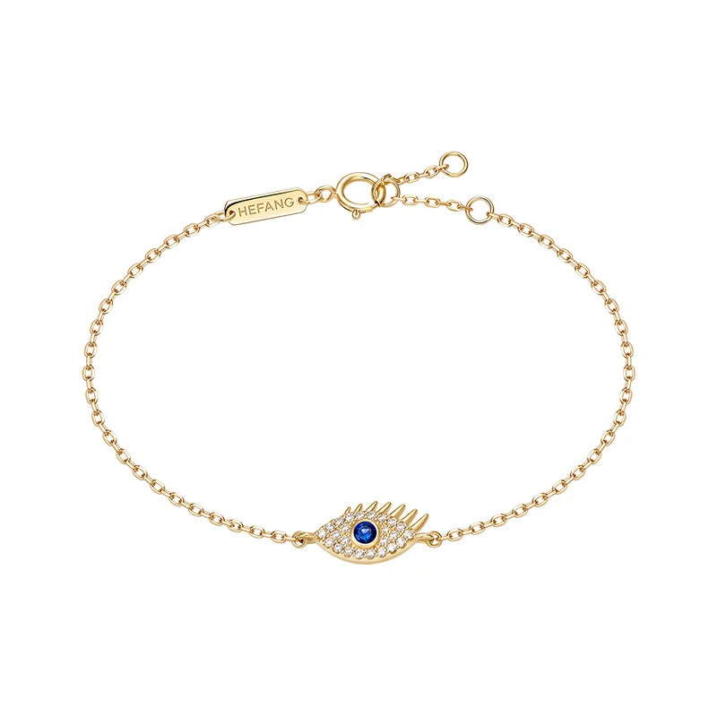 925 Silver Lucky Eye Moon Star Coin Bracelets Pave Zircon Stones Women Jewelry