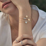 925 Silver Lucky Eye Moon Star Coin Bracelets Pave Zircon Stones Women Jewelry