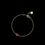 925 Silver Yellow Love Heart Bracelet CZ Women Jewelry