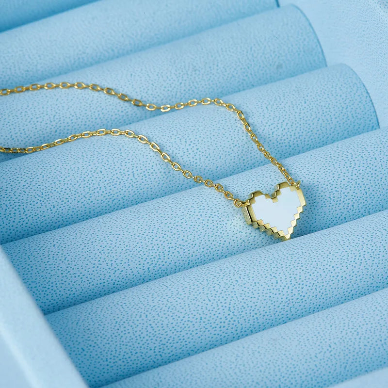 925 Silver Red Love Heart Pendant Necklace Valentine Gift