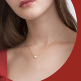 925 Silver Red Love Heart Pendant Necklace Valentine Gift