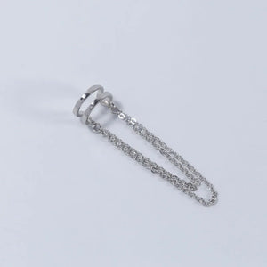 925 Silver Ear Cuff Non Pierced Tassel Clip Earring