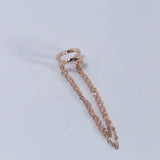 925 Silver Ear Cuff Non Pierced Tassel Clip Earring