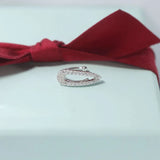 925 Silver Water Drop Ear Cuff Zirconia Clip Earring