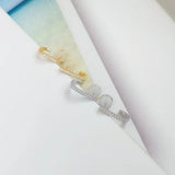 925 Silver Hook J Shaped Stud Earrings Micro Zircon Women Fine Jewelry