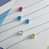 925 Sterling Silver Heart Zricon Bracelet Fine Jewelry Gift