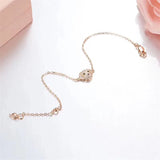 Golden Retriever Puppy Bracelet Rose Plated Zirconia
