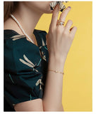 S925 Sterling Silver Mini Butterfly Bracelet for Women Girls