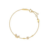 S925 Sterling Silver Mini Butterfly Bracelet for Women Girls