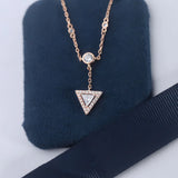 925 Silver Triangle Anklet with Zircon Women Foot Jewelry
