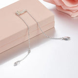 925 Silver Puppy Chain Bracelet CZ Dog Charm for Women
