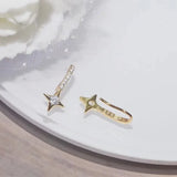 925 Silver Rhombus Earrings with CZ Stones for Women, Girls