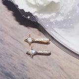 925 Silver Rhombus Earrings with CZ Stones for Women, Girls