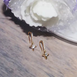 925 Silver Rhombus Earrings with CZ Stones for Women, Girls