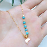925 Silver Shark Charm Anklet with Turquesa Women Foot Jewelry