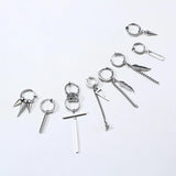 Men's Tree Spike Earrings Stainless Steel